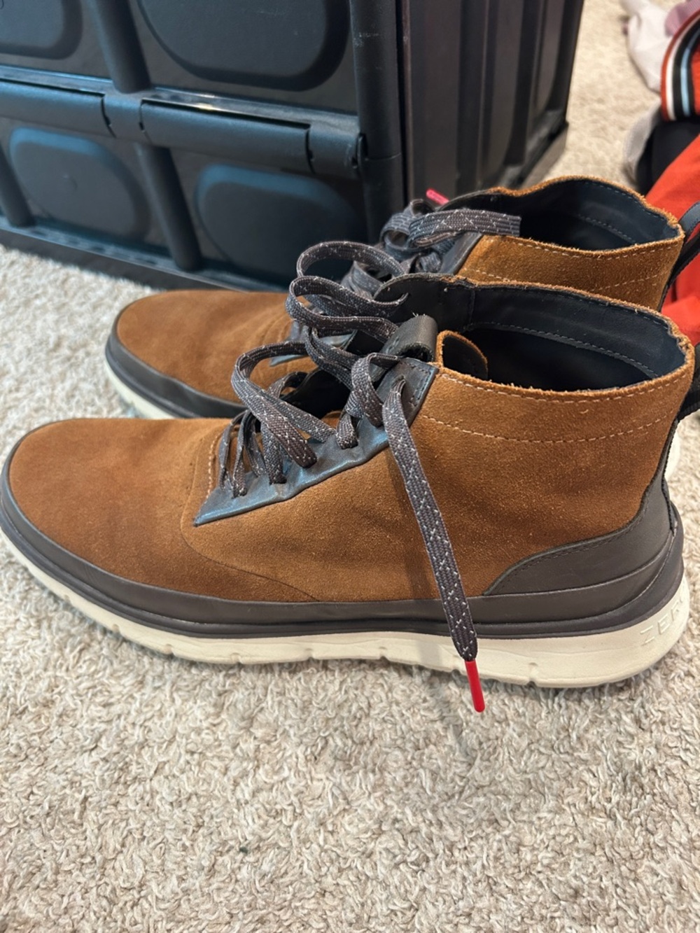 Men's Cole Haan Brown Suede High-Top Casual Boots